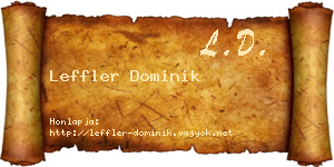 Leffler Dominik névjegykártya
